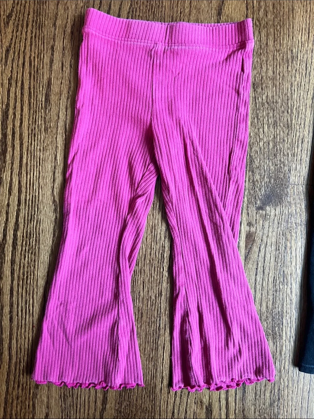 Girls Multi-Piece Outfit Lot - Long Sleeve Tees & Pants-Pink Flared, Black Jeans